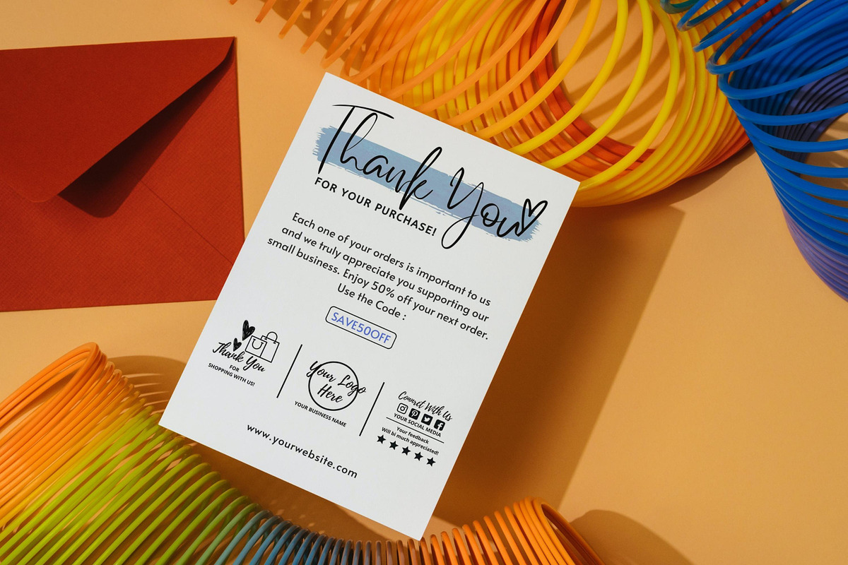 Thank You Card For Small Business, a Flyer Template by Oskar Wantopi (Photo 2 of 5)