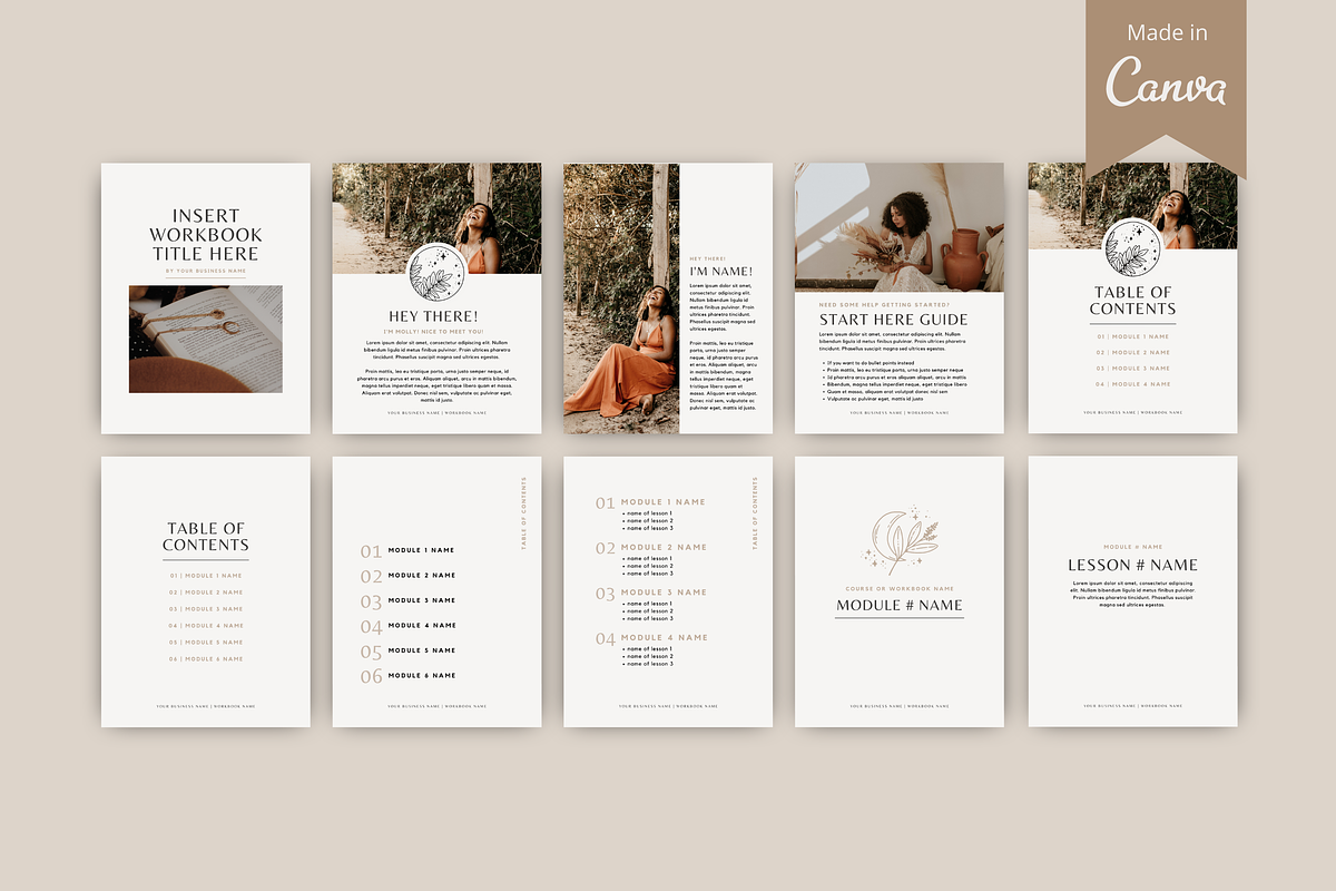 Canva Course Workbook Template, a Magazine Template by molly ho studio (Photo 3 of 8)