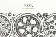 Pizza Vector Illustrations, a Food Illustration by Lubov Illustrations Shop (Thumbnail 1 of 5)