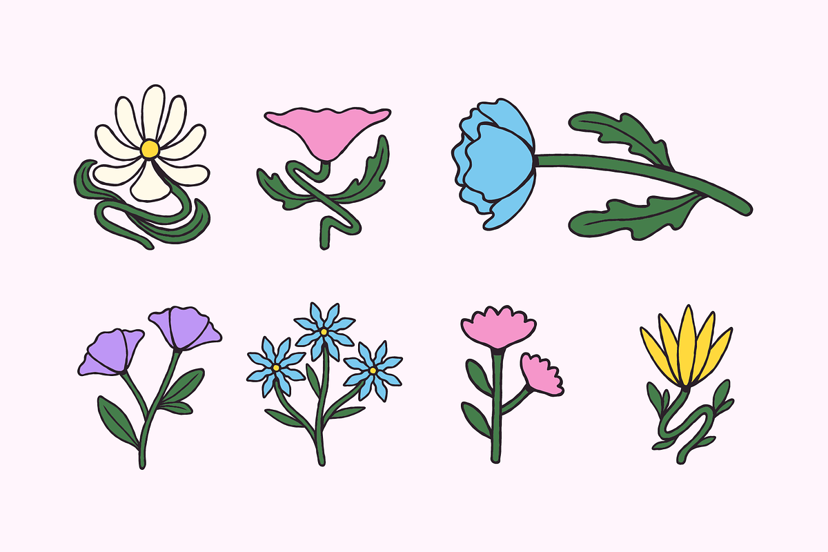 Sunny Blooms Illustration Set, an Object Illustration by The Isian (Photo 7 of 16)