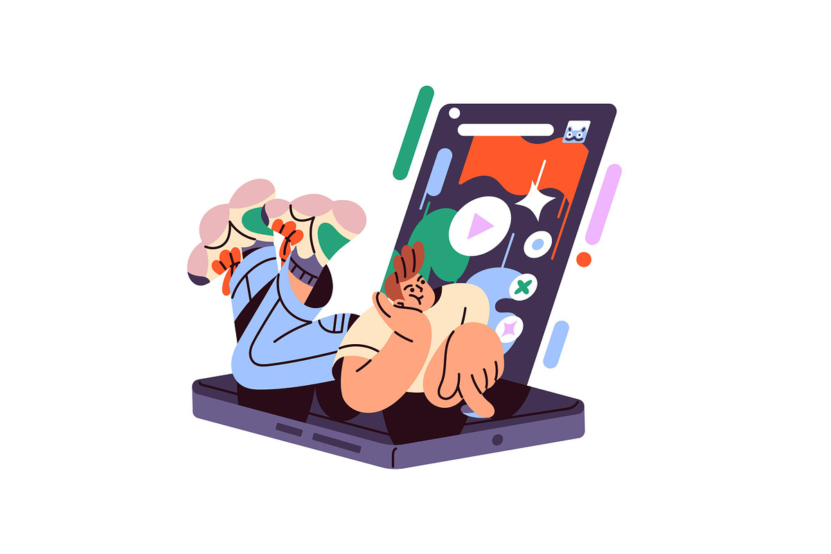 Social networks, media concepts set, a Technology Illustration by PaperTrident (Photo 8 of 17)