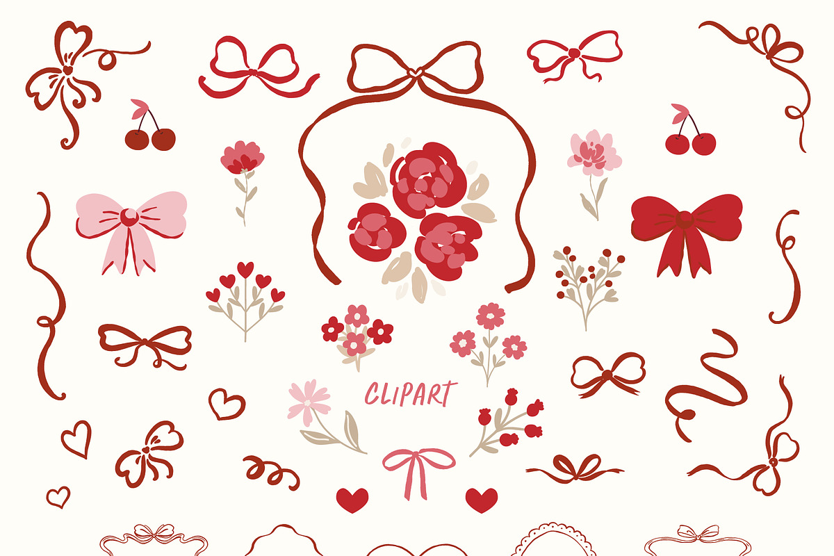 Romantic bows, frames, patterns, a Pattern Graphic by Cozy pattern shop (Photo 9 of 10)