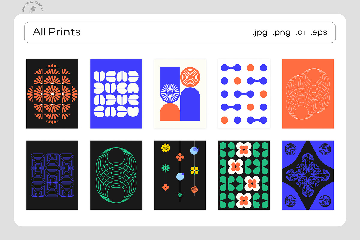 Floral Geometry / Graphic & Prints, a Decorative Illustration by by Margo (Photo 3 of 12)