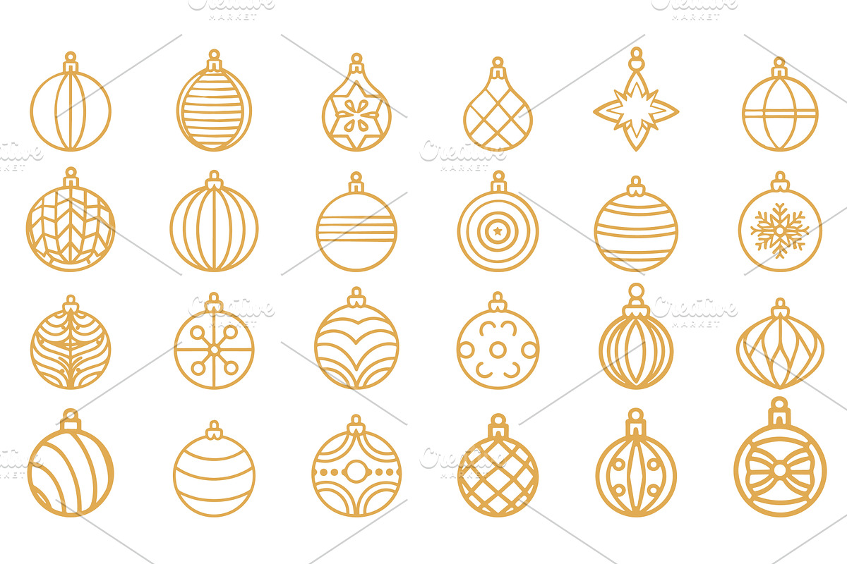 Golden Christmas ball simple icon, an Object Illustration by Valerie Bodnar