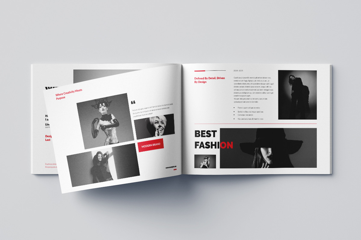 Fashion Lookbook Landscape Templates, a Brochure Template by Pixelpick (Photo 3 of 9)