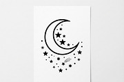 50 Crescent Moon with Stars, an Empty State Illustration by Amazin_art (Thumbnail 4 of 47)