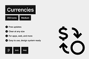 Currencies Medium - 350 icons, an Outline Icon by Pictomate (Thumbnail 7 of 7)