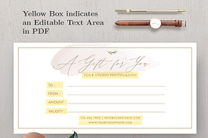 Editable PDF Gift Certificate GC007