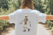 Cute Christmas Skeleton PNG Clipart, an Illustration by CrexoraLab (Thumbnail 5 of 5)