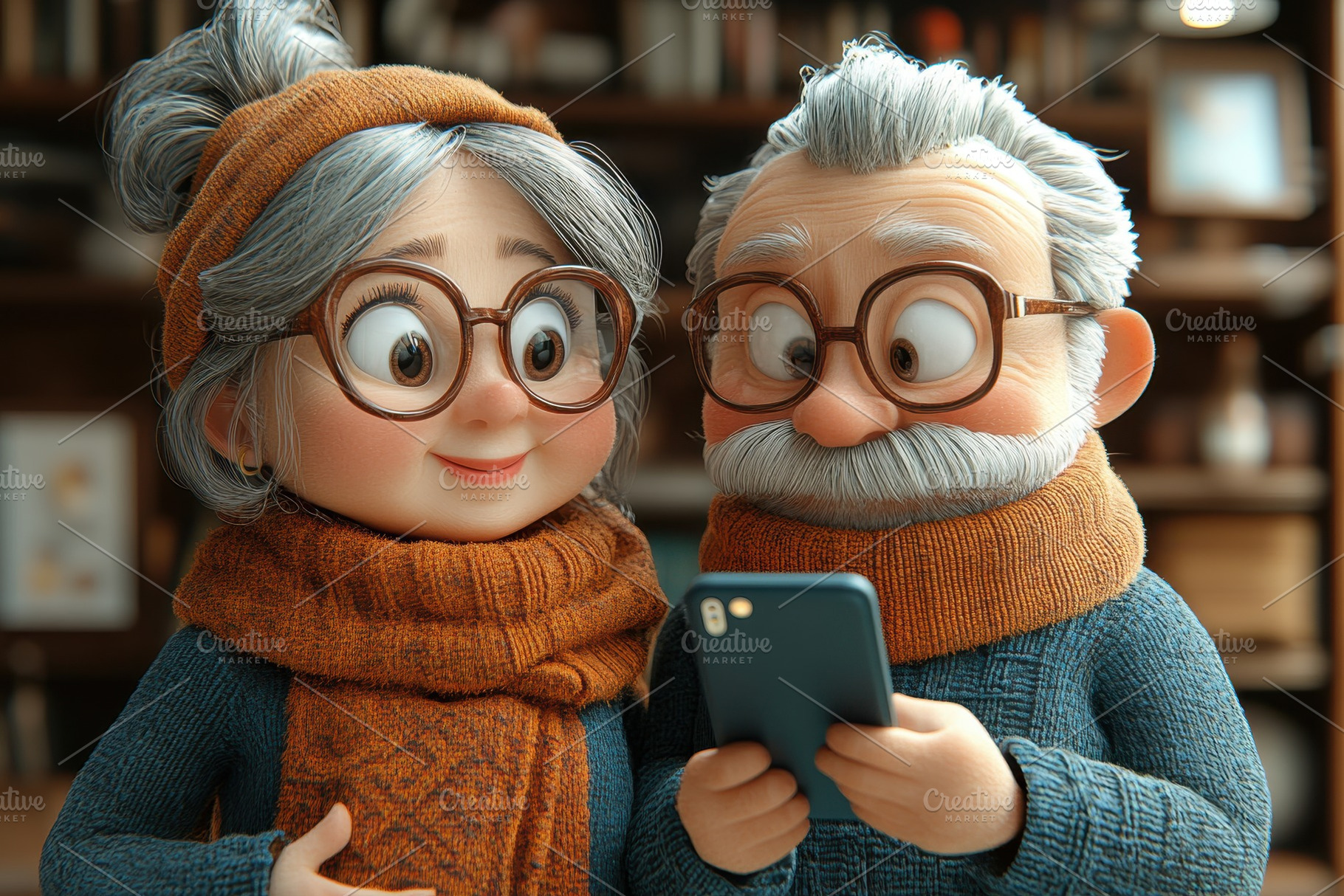 Elderly couple engaged in a joyful m, a Photo by Tanuart