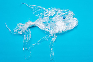 The concept of pollution of nature stock photo containing plastic and