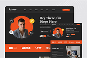 Personal Portfolio Landing Page, an UI Kit Template by SquidPixey (Thumbnail 2 of 5)