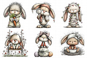 Boho Easter Bunny Clipart, an Illustration by Daily.Designs (Thumbnail 5 of 8)