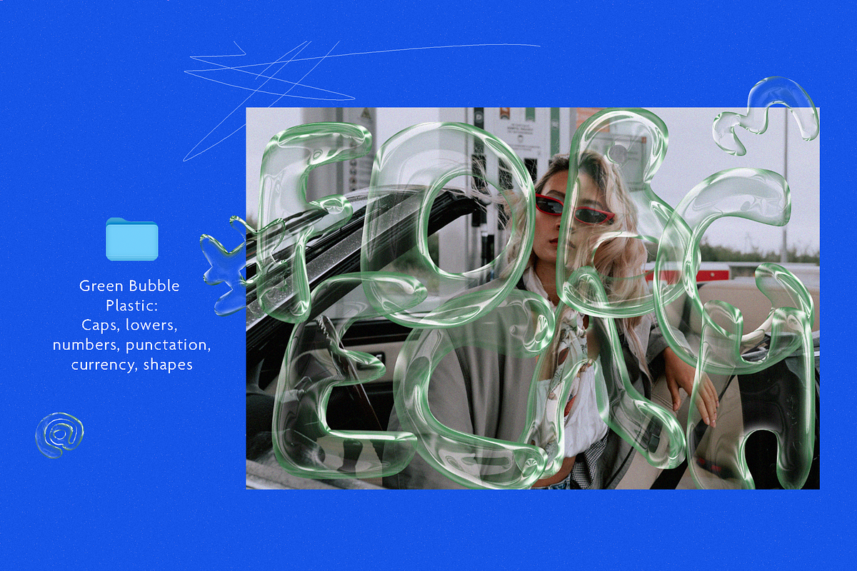 Plastic Bubble Font Duo 3D, a Font by Kasia Sokolovska (Photo 3 of 9)