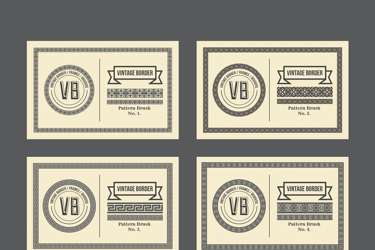 Vintage Borders Pattern Brushes 4, a Brush Add-On by G7 (Photo 2 of 4)