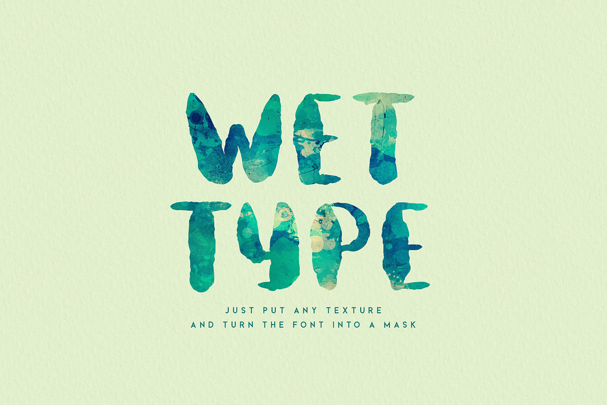 Aquatype Display Watercolor font preview 7