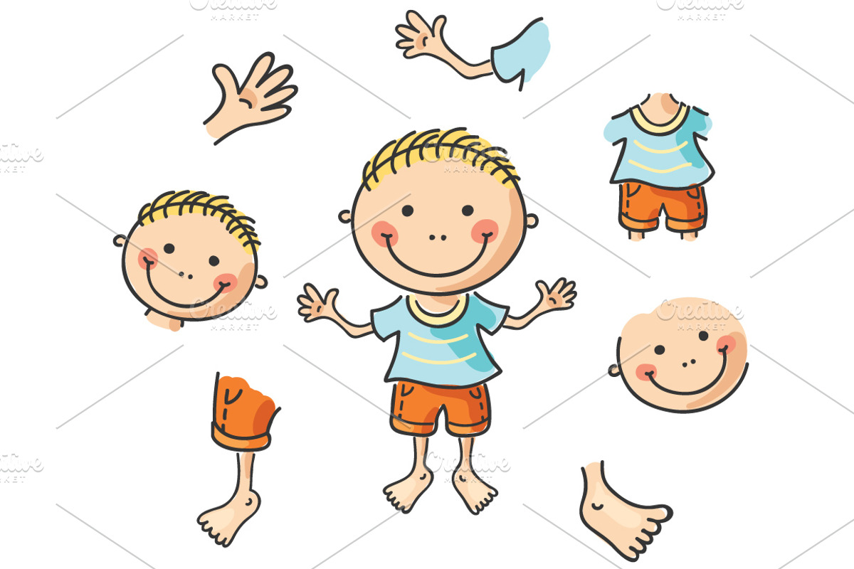 Cartoon body parts, an Illustration by Bubert Art