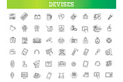 Electronics Line Icon Set, an Outline Icon by Tettygreen (Thumbnail 1 of 2)
