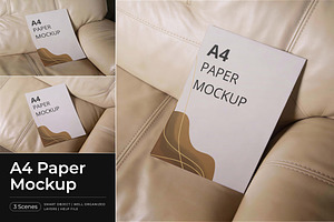 4 Paper Mockup, a Product Mockup by Pitchlook.Studio