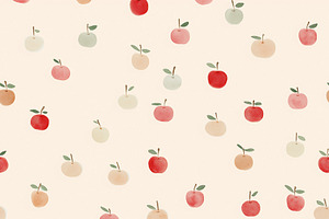 Seamless pattern watercolor apples creating a seamless pattern,, a Pattern Graphic by Studio ANNA
