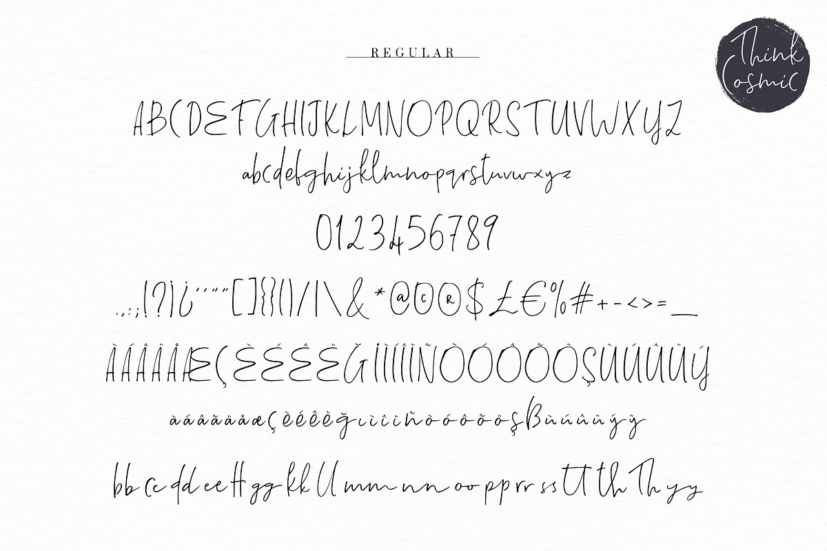 Think Cosmic | A Casual Script, a Script Font by Ayca Atalay (Photo 9 of 11)