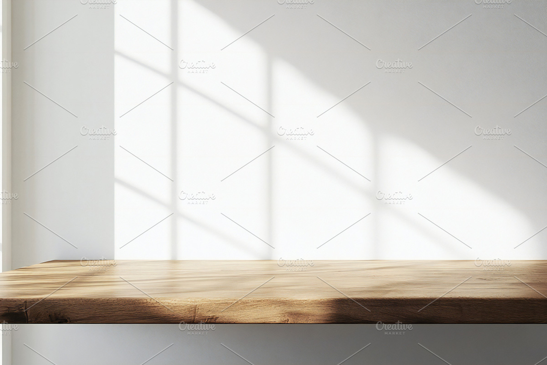 Empty wooden table presentation, a Photo by VetalStock