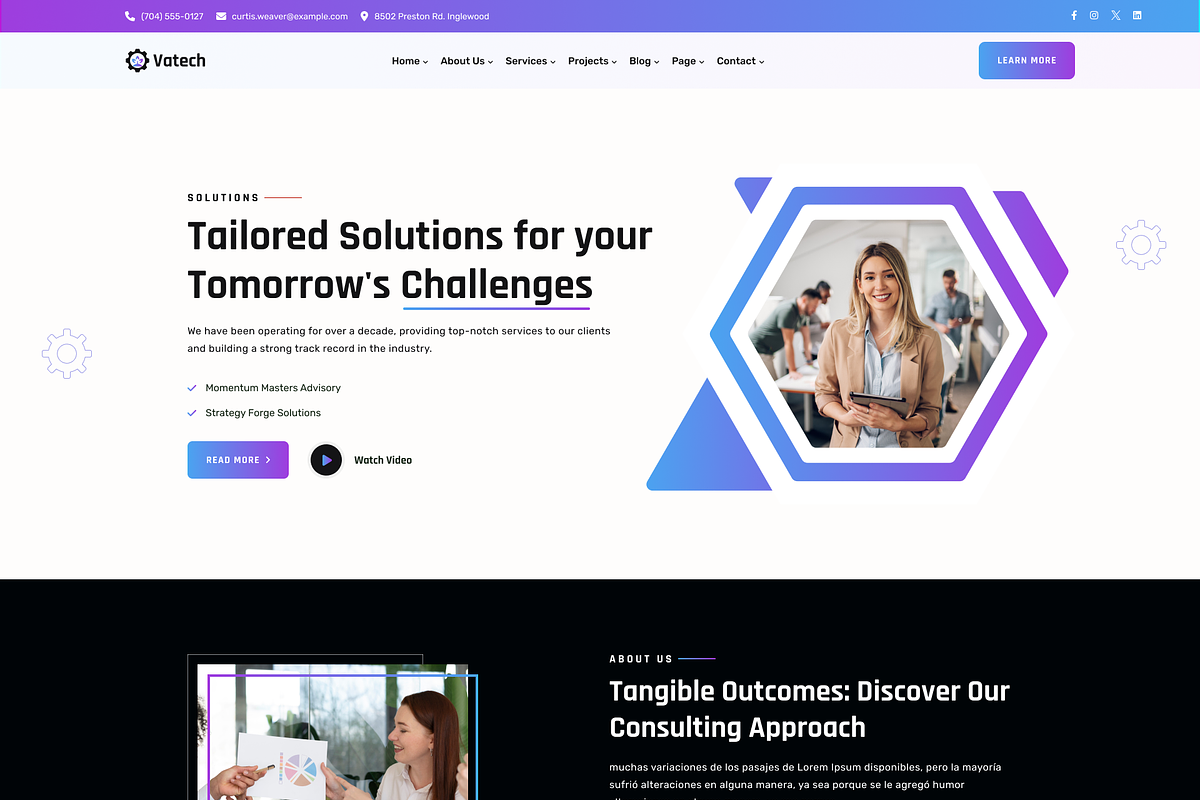 Vatech - Technology Solutions Figma, an UI Kit Template by AliThemes (Photo 9 of 17)