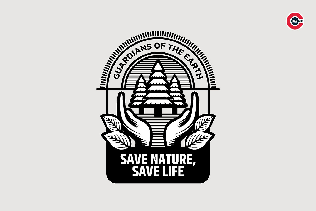 Badge or Emblem Logo for Save Nature, a Branding & Logo Template by C-Kav (Photo 2 of 5)