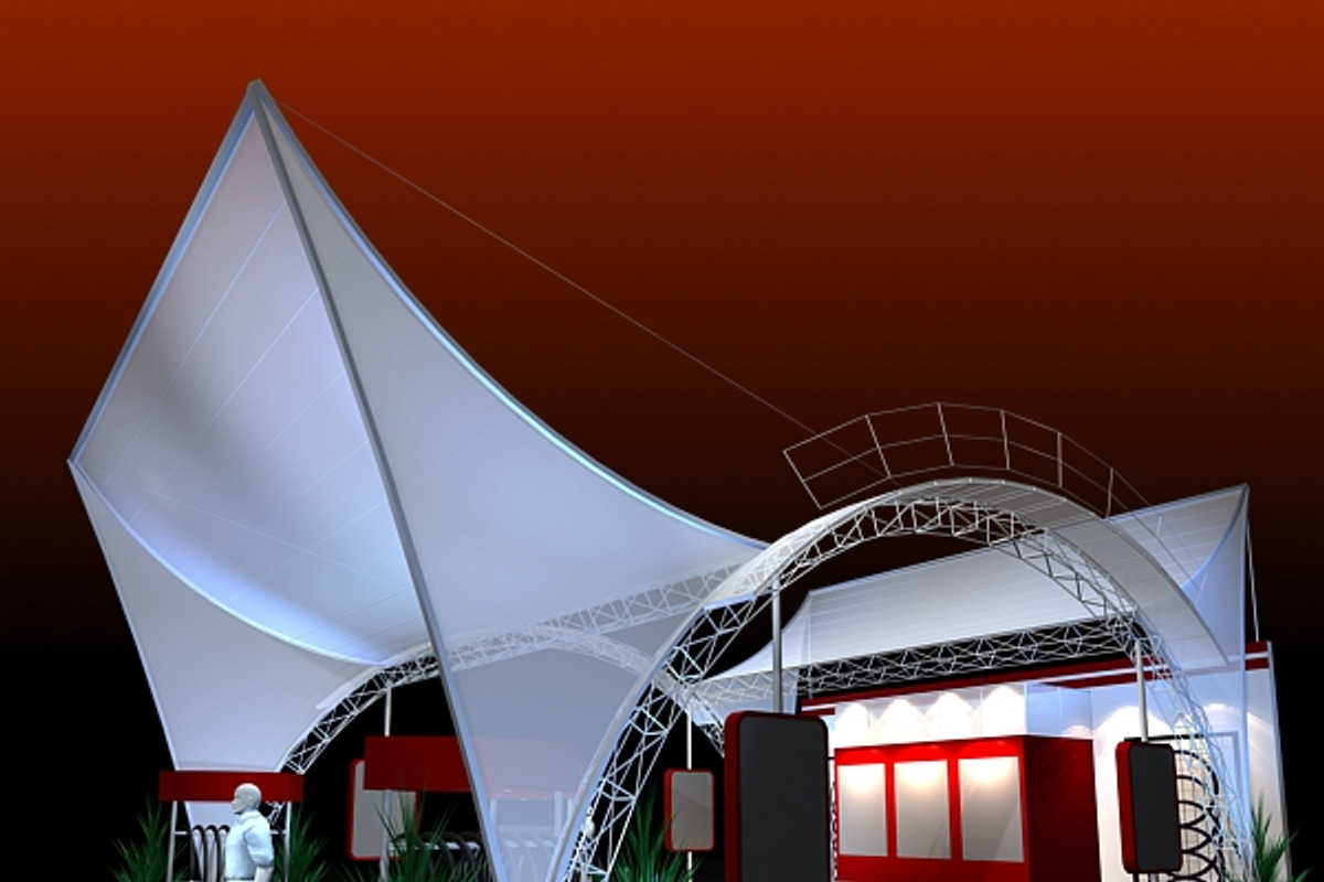 4 Exhibit Booth Design for TradeShow, an Architecture 3D Model by VisualCG (Photo 3 of 28)
