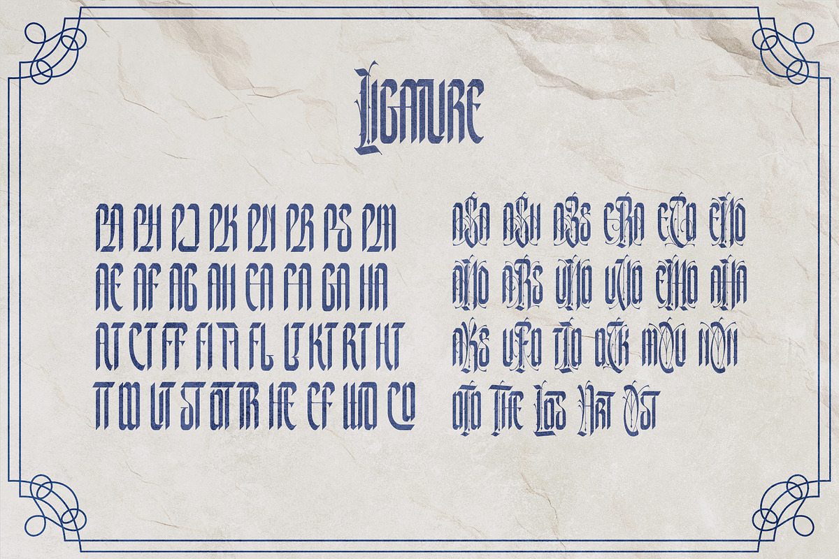 Xerathos Gothic Blackletter Medieval, a Blackletter Font by Letterara (Photo 12 of 15)