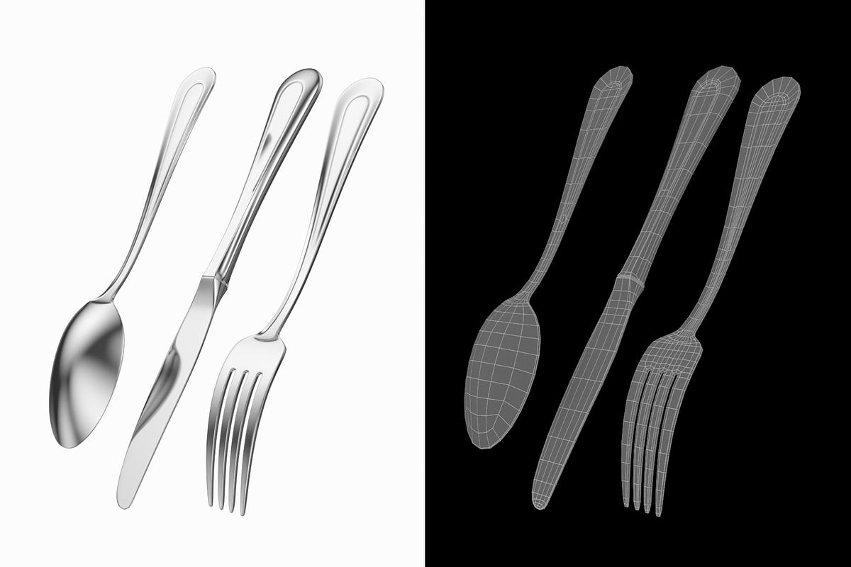 Classic Table Knife, Fork, Spoon, an Object 3D Model by VK Studio (Photo 5 of 10)