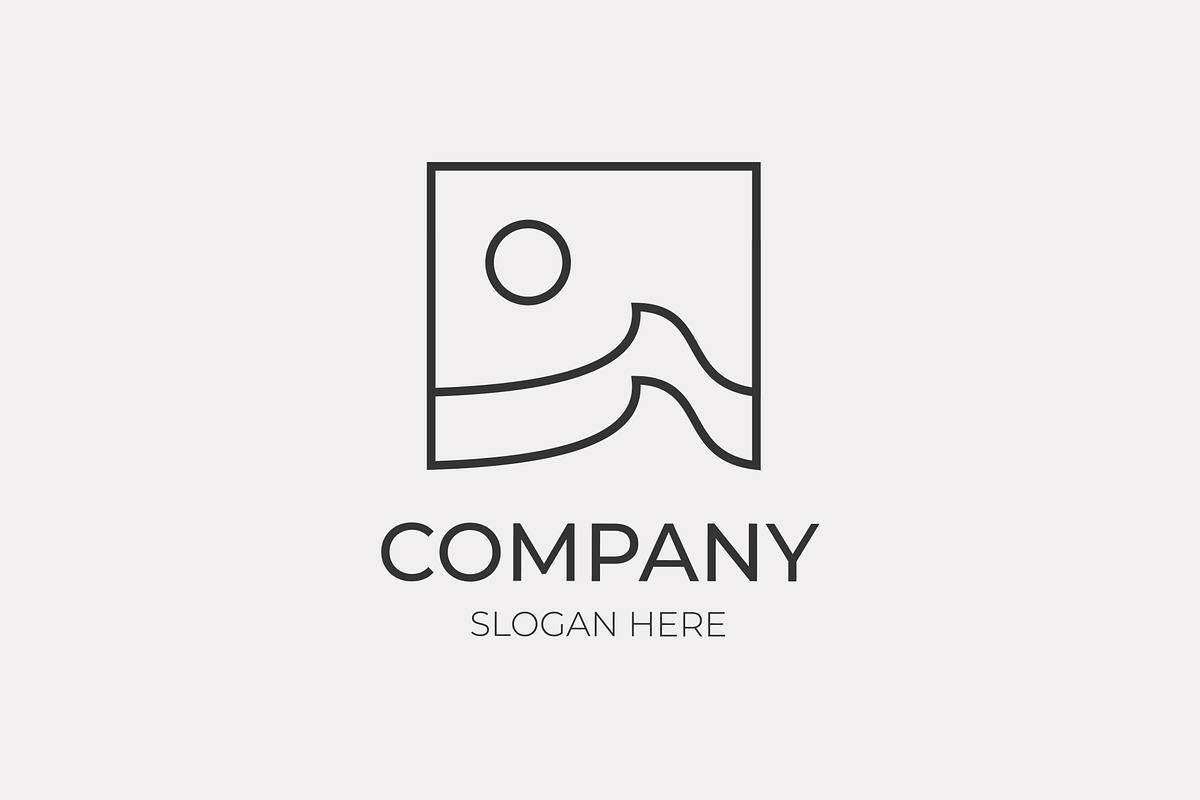 Modern minimalist beach wave logo, a Branding & Logo Template by Medianeka (Photo 2 of 3)