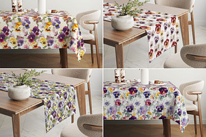 12 Pansies Seamless Patterns