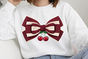 Cute Cherry Bow Design PNG, an Illustration by DreamArtGraphic (Thumbnail 2 of 4)