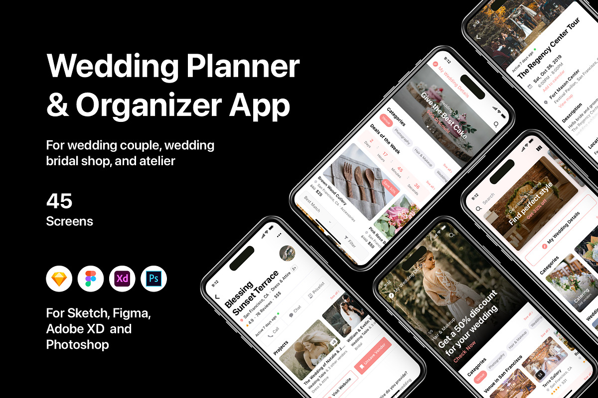 Wedding Planner & Organizer App, an UI Kit Template by flr.24 (Photo 1 of 2)
