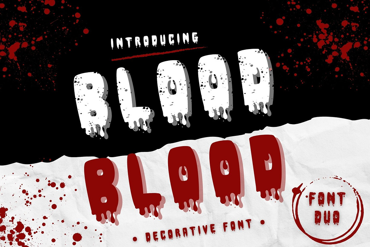 Blood - Decorative font, a Sans Serif Font by Brown Cupple (Photo 1 of 8)