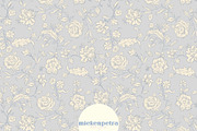 Vintage Light Blue Floral, a Pattern Graphic by Mieken Petra Designs (Thumbnail 1 of 3)