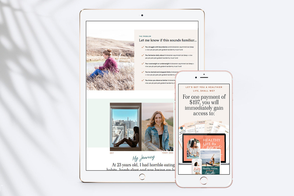 Sales Landing Page Health Coach, a Landing Page Template by Sugar Studios (Photo 3 of 5)