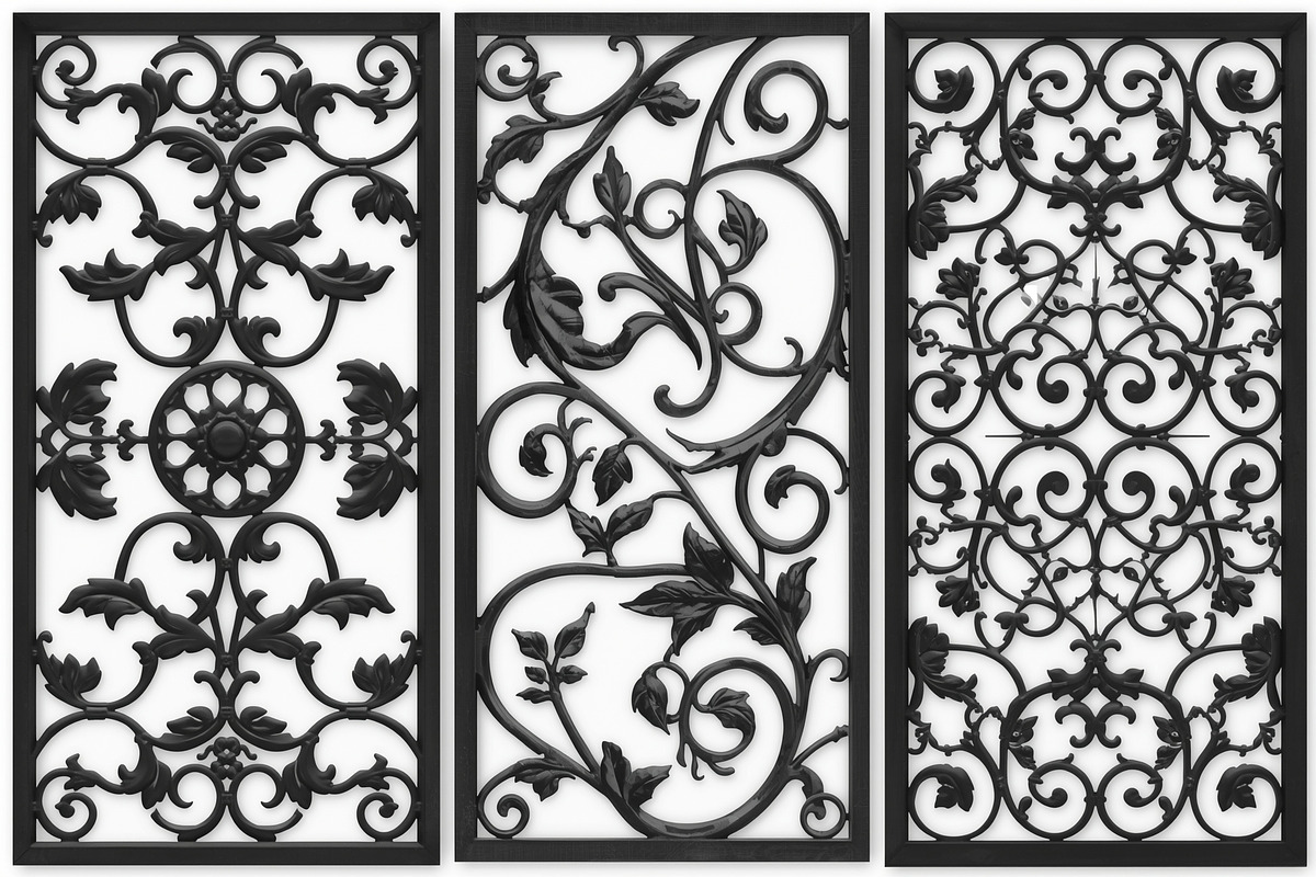 Decorative Floral Panel Silhouette, an Illustration by musafir_fashion (Photo 10 of 21)
