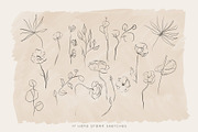 Floral Line Art Abstract Drawings, an Illustration by January Bloom (Thumbnail 2 of 8)