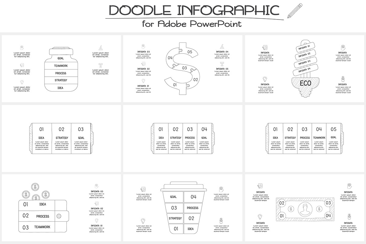 Doodle animated infographics 1 preview 6