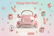Glossy Pink Holiday Icons Set, a Solid Icon by Lumeno (Thumbnail 6 of 6)