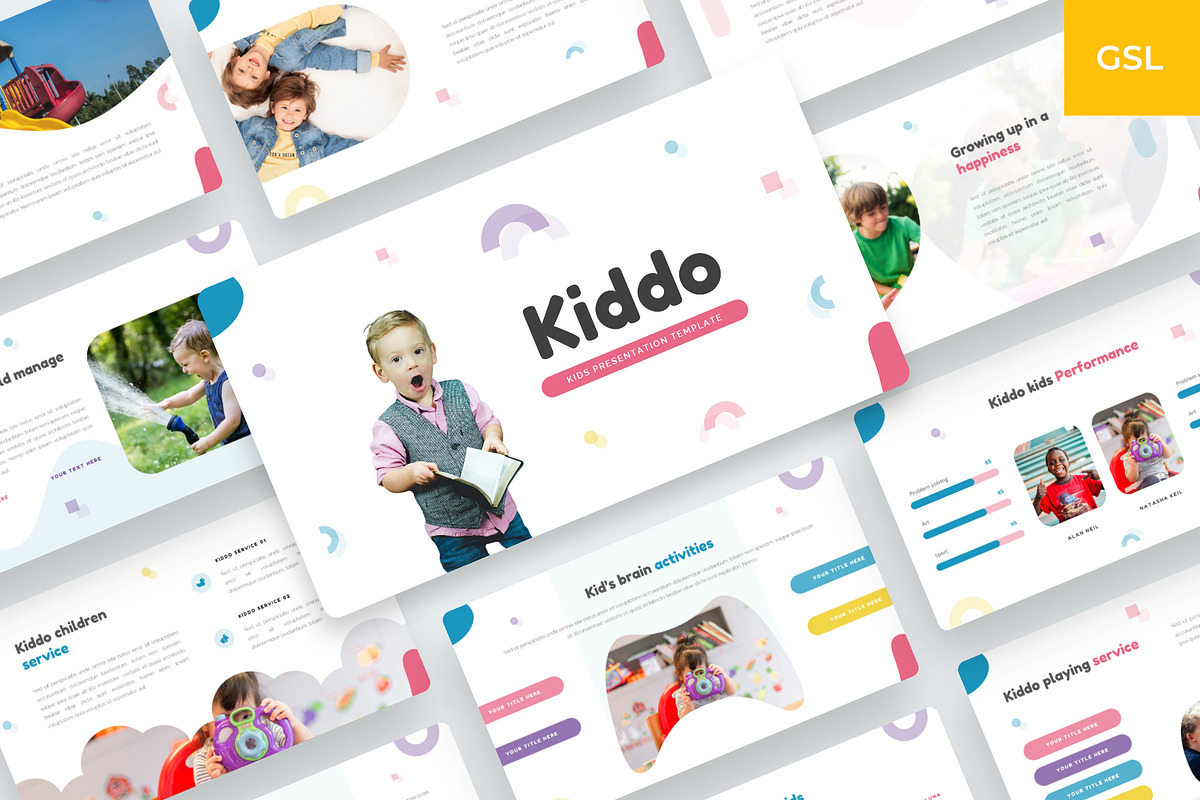Kiddo - Kids Google Slides Template, a Presentation Template by BeadyLab (Photo 1 of 6)