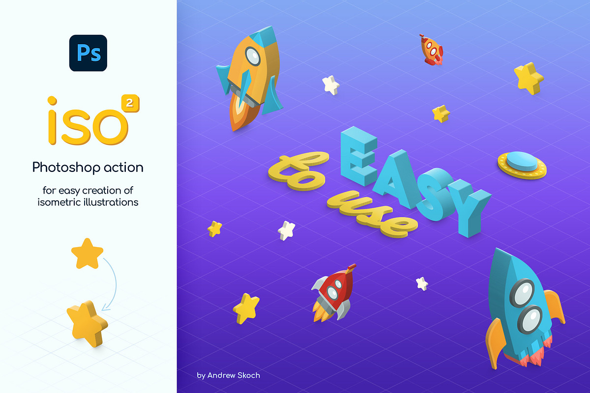 Isometric illustration PS action, an Action Add-On by Andrew Skoch Design (Photo 3 of 6)