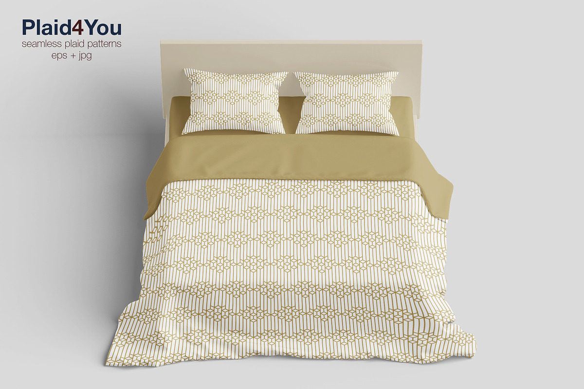 Geometric Golden Patterns EPS + JPG, a Pattern Graphic by Plaid4You (Photo 6 of 7)