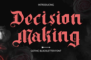 Decision Making Font, a Blackletter Font by 177Studio (Thumbnail 1 of 6)