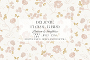 Delicate Floral & Bird Pattern, a Pattern Graphic by StudioGlouna (Thumbnail 1 of 5)