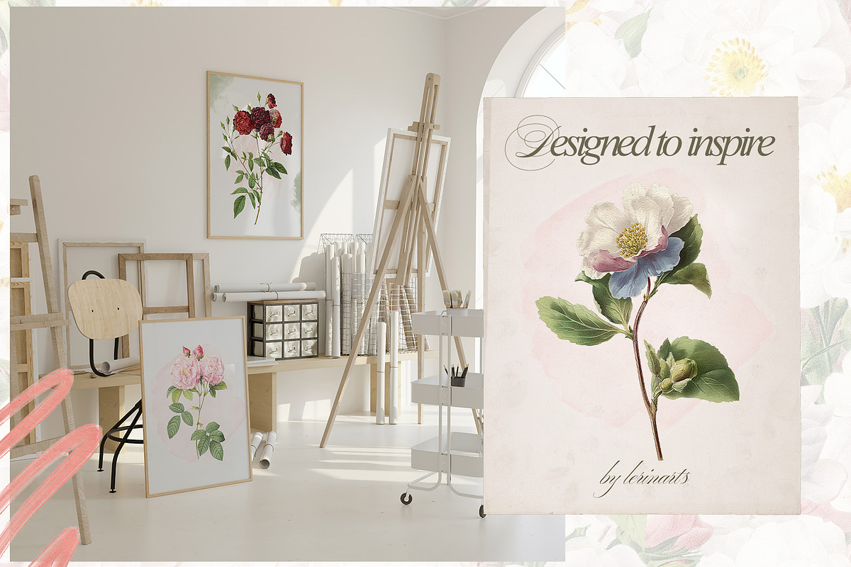 Vintage Botanical Charm Collage Pack, an Object Graphic by lerinartstudio (Photo 14 of 14)