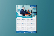 Blue Wave One Page Calendar 2022, a Templates & Theme by rivatxfz (Thumbnail 2 of 2)