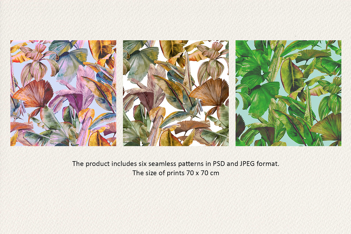 Lush. Tropical pattern, a Pattern Graphic by emeraldthue (Photo 7 of 7)